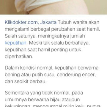 Keputihan saat hamil