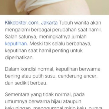 Keputihan saat hamil
