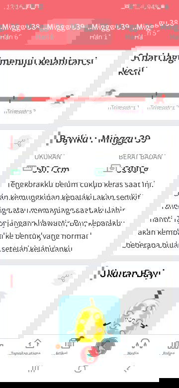 6 hri menuju persalinan, tpi perut sudh trsa skit