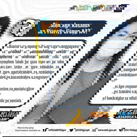 Covid-19 vaccine para sa A4 Priority Group