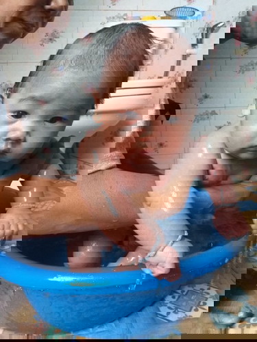 วันนี้อาบน้ำสบายจังเลยค้าบ🌦💕👶😍