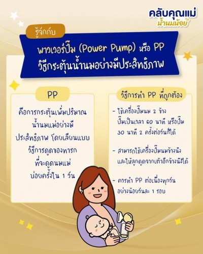 มารู้จักกับ พาวเวอร์ปั๊ม (Power Pump) หรือ PP วิธีกระตุ้นน้ำนมกันจ้า