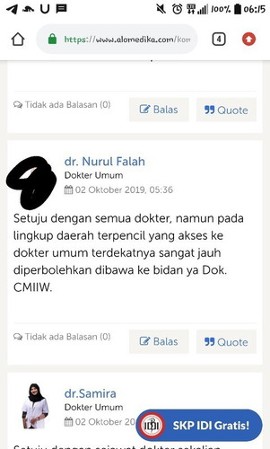Bidan, dokter umum, dokter spesialis anak