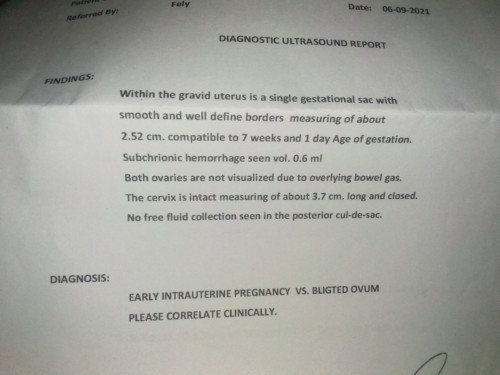 Gusto ko po sana makahingi ng second opinion tungkol dito sa akin ultrasound bka po my kapariho ako