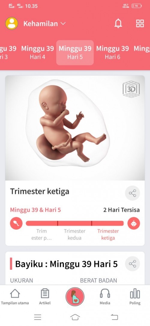Bundaaa ada yg HPl nya SMA gak tinggal sisa 2 hari lagi ...
Udh ngerasain apa aja ..?
