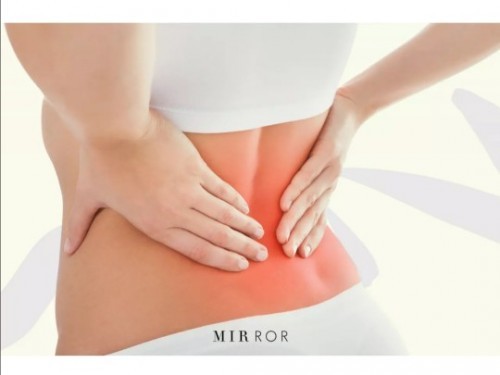 ไอจาม ขณะยุในท่านอนเจ็บร้าวจากข้างหลังบริเวณเอวทร้าวลงถึงก้นกบ