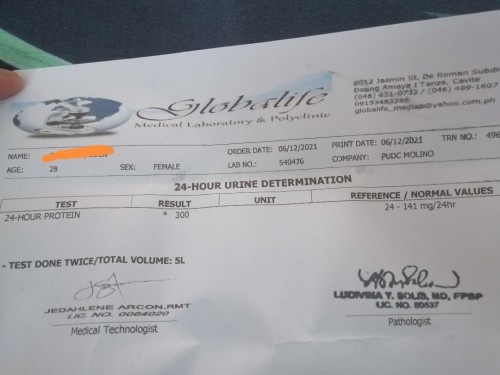 24-hour urine protein test