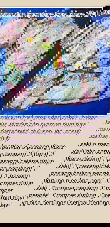 Baju dan keperluan bayi kiloan, langsung dari pabrik