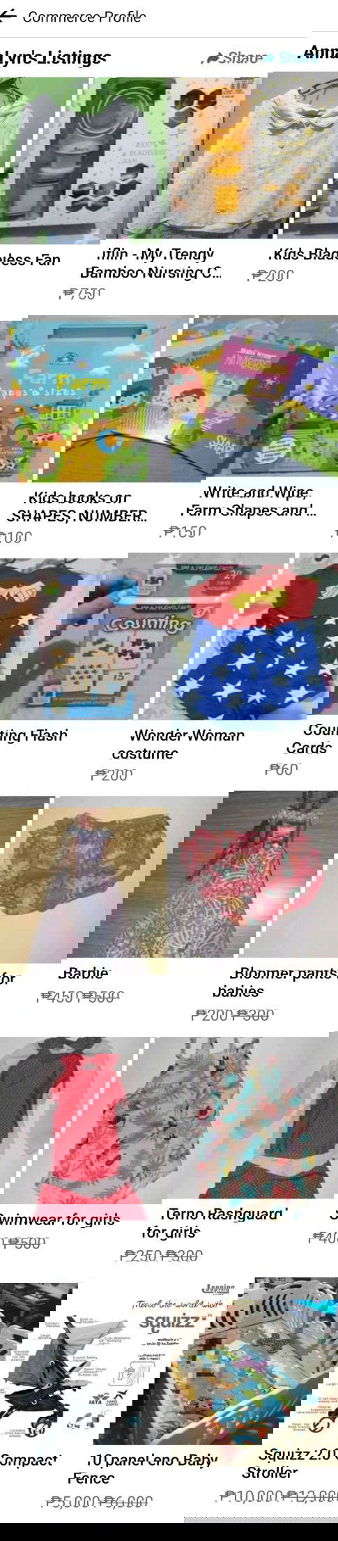 Selling pre-loved baby stuff