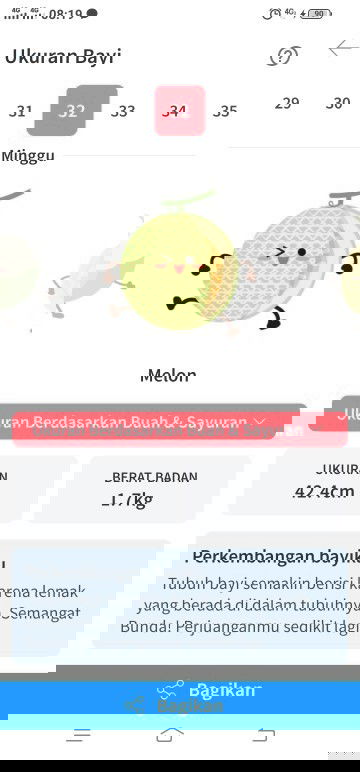 BB janin diapp dan hasil usg