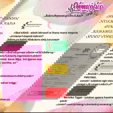 MAKSUD STICKER PADA BUKU PINK