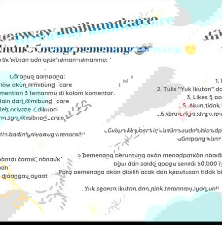 Giveaway mibund care dapatkan hadiah menarik