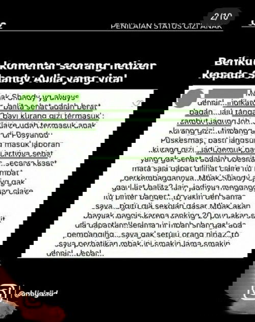 Indikator BERAT BADAN ANAK