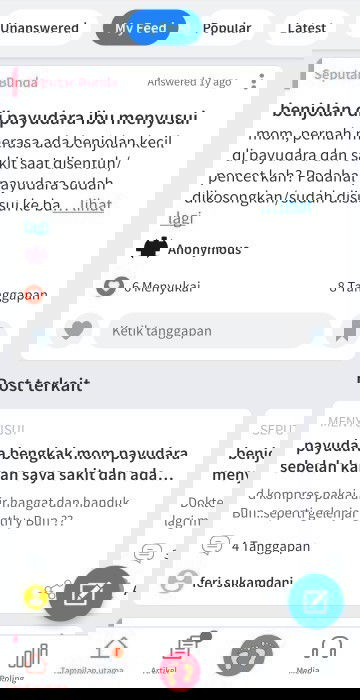 Postingan lama muncul lagi di beranda.