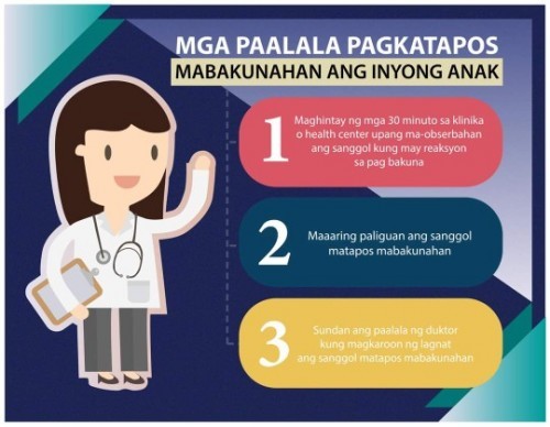 MGA PAALALA PAGKATAPOS MABAKUNAHAN SI BABY