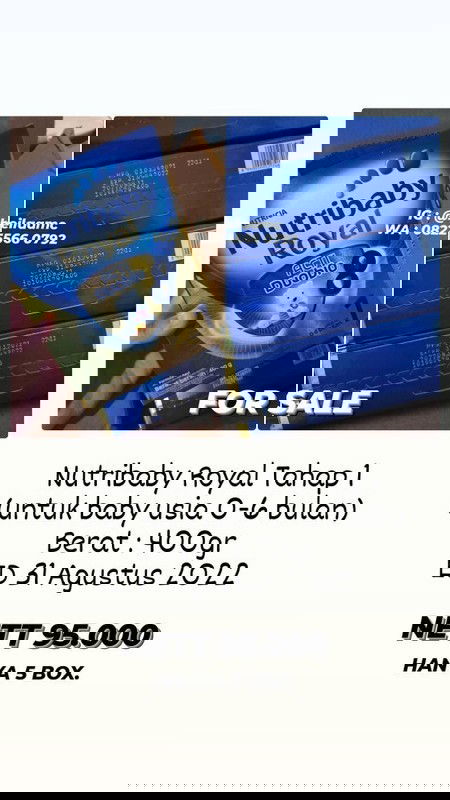DIJUAL Nutribaby Royal tahap 1