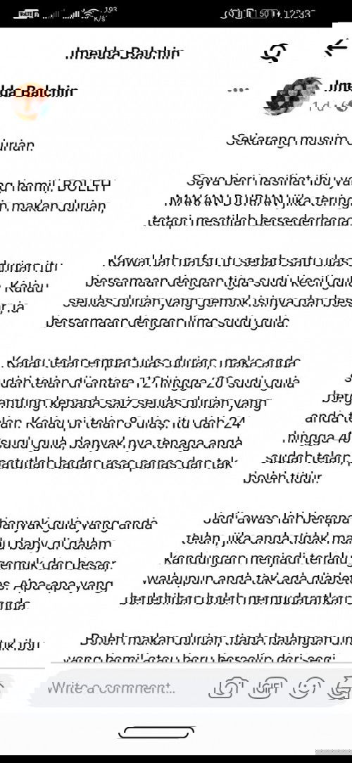 Makan durian ibu mngandung