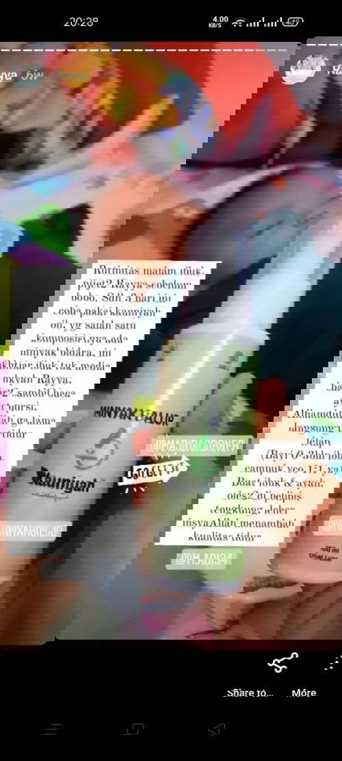 Minyak balur aman untuk bayi