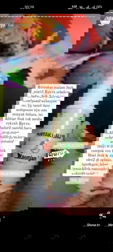 Minyak balur aman untuk bayi