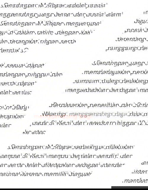 Dilema menggendong M-Shape