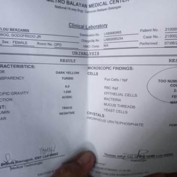 Pa basa nmnpo ng result at pa advice  na din po kung ano magandang gawin para  hnd mag ka  infection