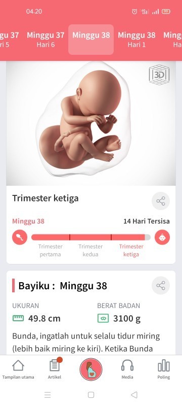 Belum ada tanda2 melahirkan