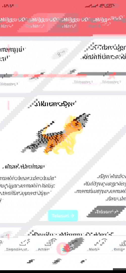 Usia kehamilan masih 31weeks 5days, hpl 5 September
Udah gak sabar pengen lahiran aja
*Baby 👦*