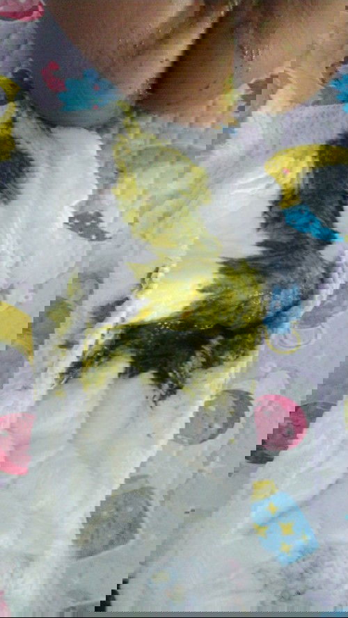 pup bayi awal mpasi hijau tua