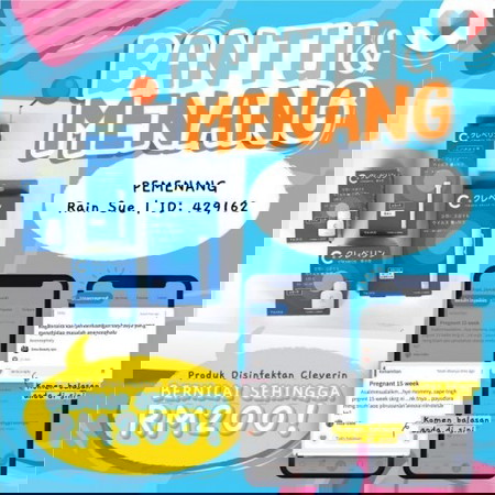 Tahniah kepada pemenang Pertandingan Bantu & Menang Cleverins!