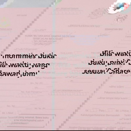 Dah bukak buku pink? Bila waktu yang tepat ya?