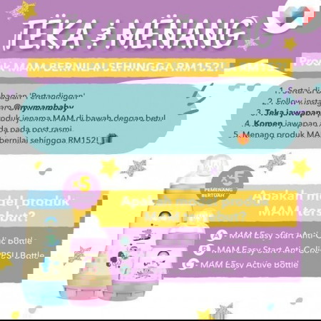 TEKA & MENANG BOTOL SUSU MAM SEHINGGA RM152 SEKARANG!
