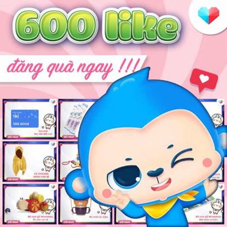 600 like đăng quà tháng 7 2021 ngay