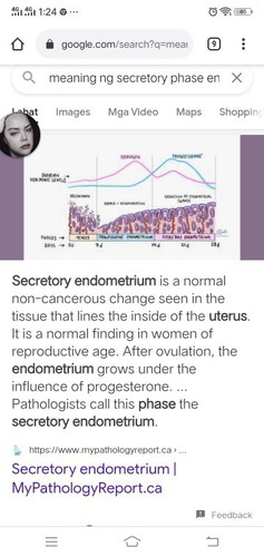 Anong ibig sabihin ng secratory phase endometrium yun kasi ang result ng aking doctor sa ultrasound