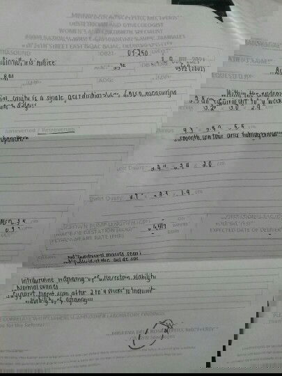 Asking about the result of ultrasound