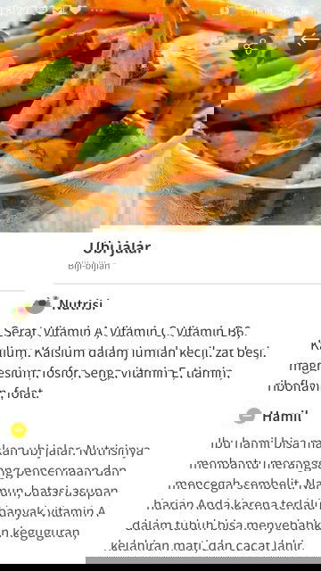 Makan ubi jalar atau ubi kuning