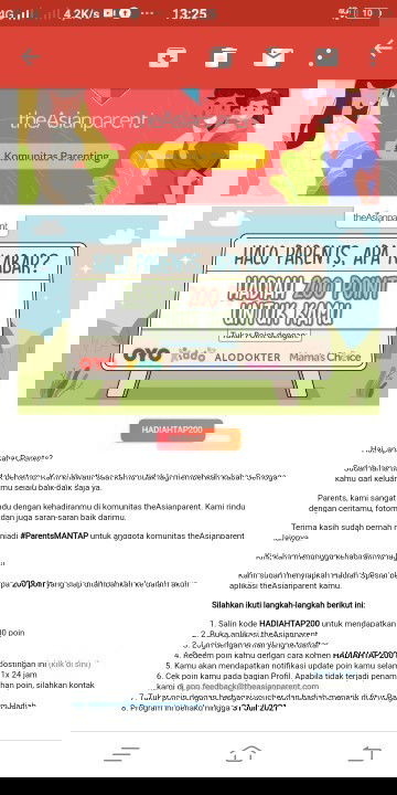 Mendapat poin the asian parent