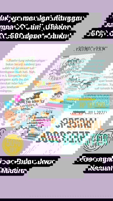 Buku Merawat Bayi Diskon 50% isi 4 buku free ongkir se Pulau Jawa kecuali Madura