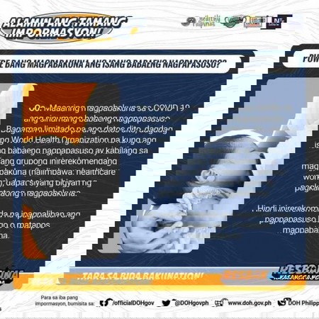 Marami ang nagtatanong: safe ba magpabakuna kontra covid-19 ang nagpapadedeng ina?