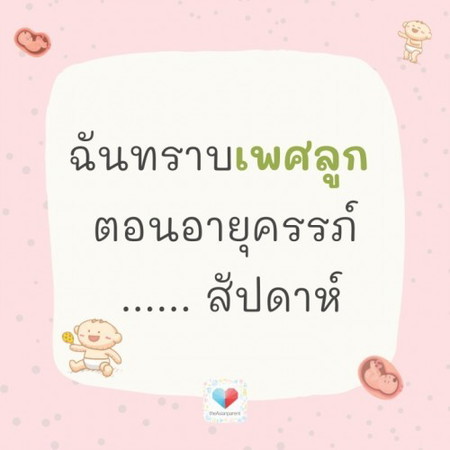 🤰🏻 ฉันรู้เพศลูกน้อยในท้อง ตอนอายุครรภ์.....