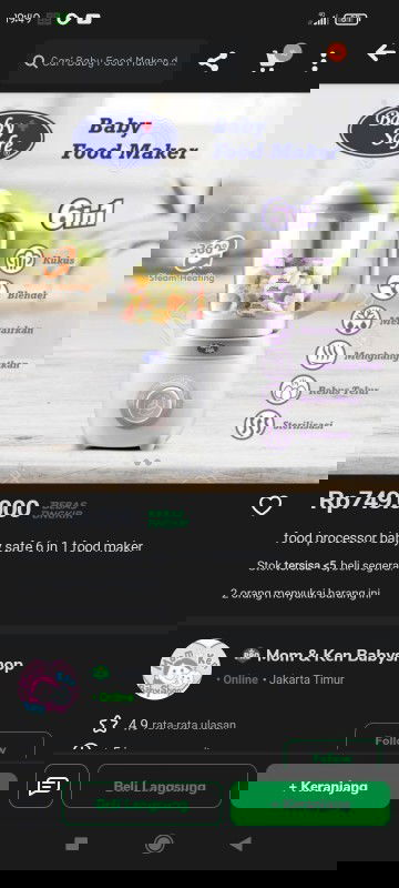 Jual butuh baby safe food maker 6 in 1