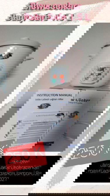 sale slow cooker baru pakai beberapa kali