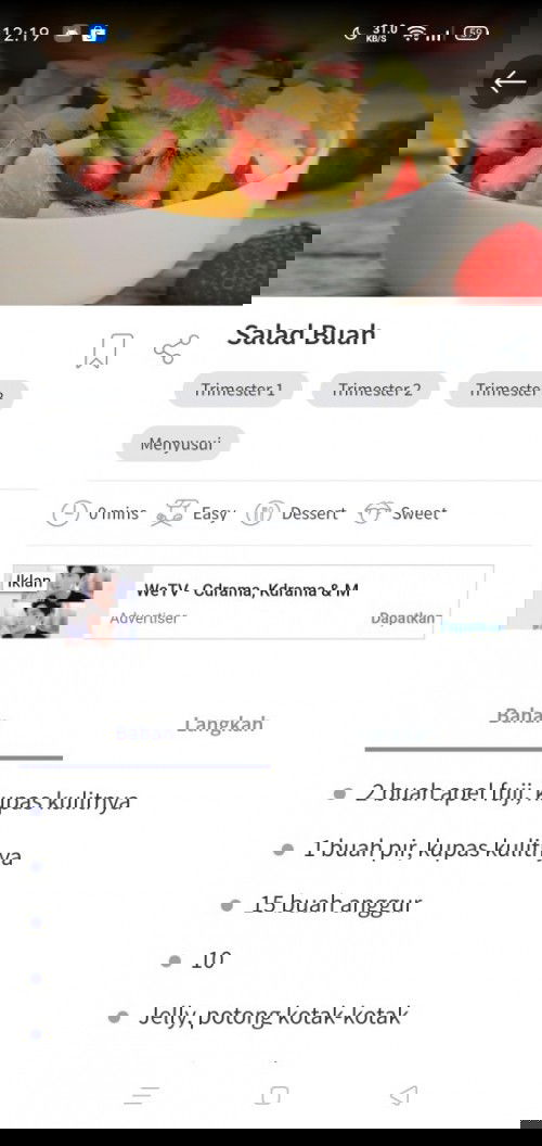 #MasakBersamaTAP Salad Buah