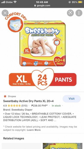 sweetbaby active drypanys