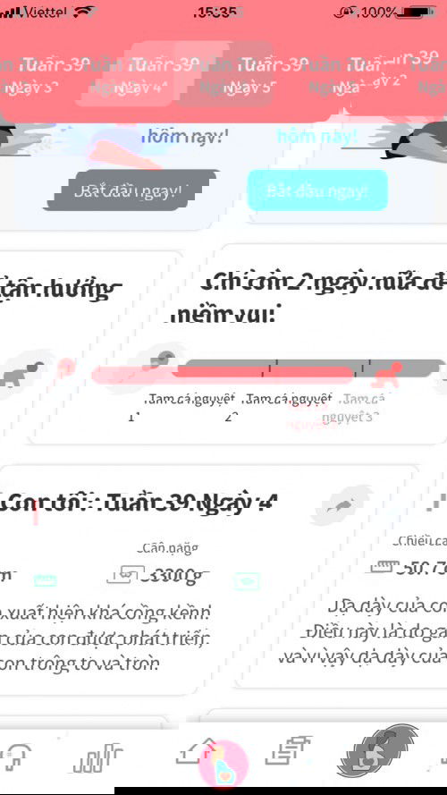 Bầu 39 tuần 4 ngày