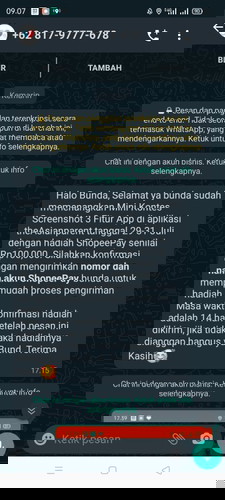 Chat dari TAP