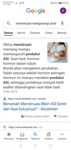 Menstruasi mengurangi produksi ASI?