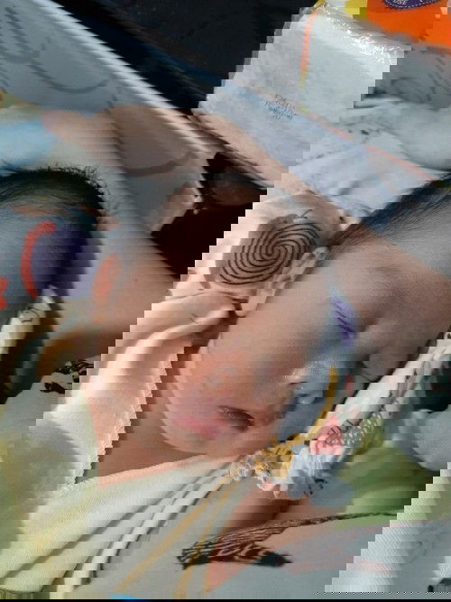 Mata baby newborn belekan