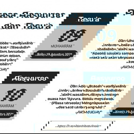 Reminder Puasa Sunnah 9 dan 10 Almuharram