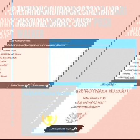 Pemenang Lottery Reward 22 Juli - 23 Juli 2021