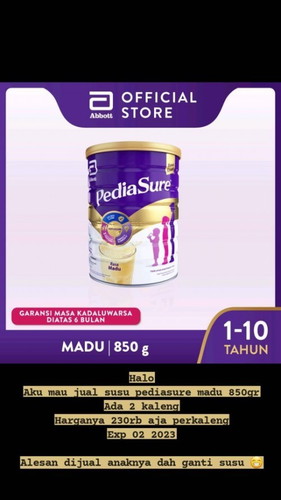 Jual susu karena anak ganti susu